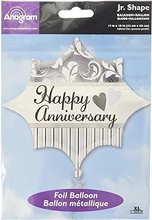 Anagram Elegant Happy Anniversary Burst Foil Balloon, 20