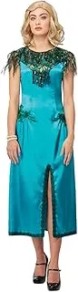 Smiffys 51532XS Officially Licensed Peaky Blinders Grace Shelby Costume, Women, Blue & Green, XS-UK Size 04-06