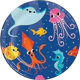 Ocean Celebration Round Luncheon Plate 7in 8ct