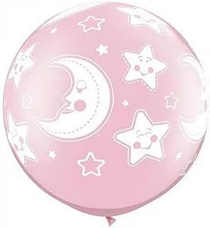 Qualatex 32121-Q Baby Moon & Stars-a-round-Pearl Pink, 30