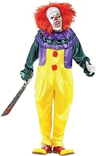 Smiffys Classic Horror Clown Costume, Multi-Colour, Medium, 24376M