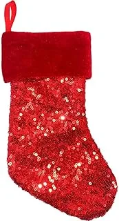 Sequins Stocking Red 25cm