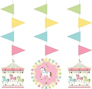 Creative Converting Carousel Dangling Cutouts Party Supplies, Multicolor