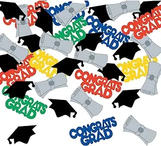 Creative Converting Metallic Diploma Confetti, multicolored, one size (50169)