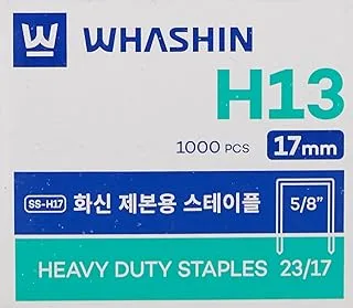 WHASHIN Premium Standard Staples for 1/4 inch Length and 100 Staples per Strip, 23/17, Jam Free, 1 Box of 1, 000 Staples, Fits Standard Staplers, Staples up to 150 Sheets