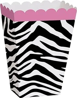 Zebra Print Popcorn Treat Boxes, 8ct