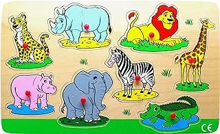 Edu-Fun Insert Wild Animals Boards Wooden Puzzle