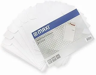 Maxi White Envelopes 100Gsm 15.2 cm X 10.2 cm Peel & Seal 50Pcs In a Pack