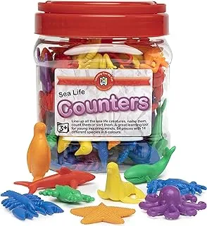 Vantage Sea Life Counters Jar 84-Pieces, Multicolour