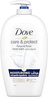 DOVE Care & Protect Moisturising Hand Wash, 100% sensitive skin friendly, Original, with ¼ moisturising cream, 500ml