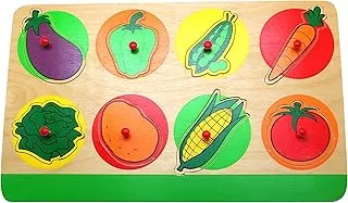 Edu-Fun Insert Vegetables Boards Wooden Puzzle