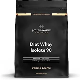 Protein Works - Diet Whey Protein Isolate 90 | Whey Isolate Protein Powder | Low Calorie Protein Shake | 20 Servings | Vanilla Crème | 500g