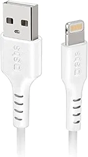 SBS USB 2.0 to Lightning Data and Charging Cable, 1M, Ultra-Fast Charging, High Speed Data Transfer, For Apple iPhone, iPad, MacBook, White