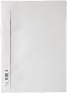 Durable Clear View A4 Document Folder White | Transparent Front Cover | Pack of 50 Folders | Perfect For Holding A4 Punched Documents