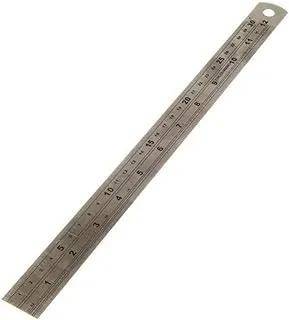 Biella™ Stainless Steel Metal Ruler - Straight Ruler Measurement Double Sided Scale for School, Office, Home, Architect, Craft Supplies etc- 30cm