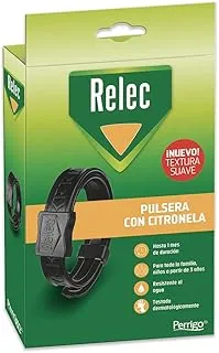 Relec Black Anti-Mosquito Bracelet With Citronella For The Whole Family, Ages 3+