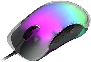 Porodo Gaming RGB 8D Crystal Shell Mouse 12800 DPI - Black