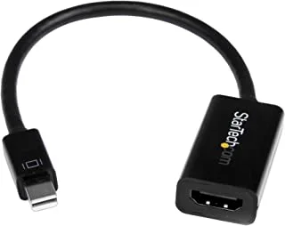 StarTech.com MDP2HD4KS Mini DisplayPort إلى HDMI 4K محول الصوت/الفيديو - محول mDP 1.2 إلى HDMI النشط لأجهزة UltraBook/الكمبيوتر المحمول - 4K عند 30 هرتز - أسود