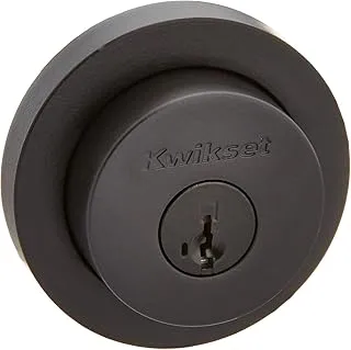 Kwikset 158RDT-514S Milan Single Cylinder Deadbolt with Smartkey Technology, Iron Black,Matte Black, 2.6 x 1.4