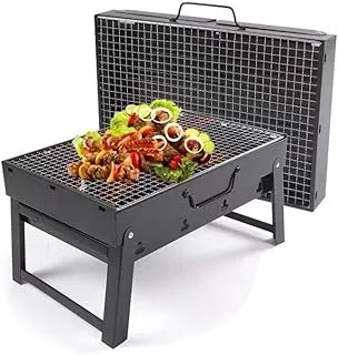 Sowell Bbq Grill Grilling Planks Portable Charcoal Couple Family Party Outdoor Camping Bbq Tool Black, IE50771