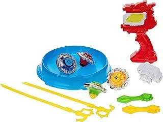 Okk 1001-5 Gyro Metal Fighting Alloy Silver Spin Toy with Launcher, Assorted Colors