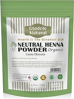 Oladole Natural Neutral Henna Powder- 100g | Pure Cassia obovata For Hair Conditioning, Hair Growth, Repair Hair Damage & Reduce Dandruff | Non-GMO, Sulfate-Free, Chemical-Free