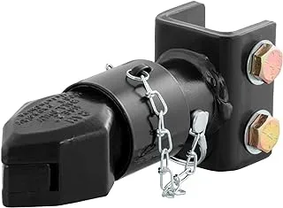 CURT 25319 Channel-Mount Adjustable Trailer Coupler, 2-Inch Hitch Ball, 7,000 lbs, black