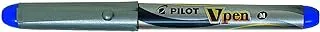 Pilot VPen Disposable Fountain Pen Silver Barrel 0.58 mm Tip - Blue, Single Pen