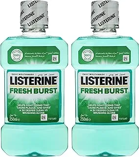 Listerine Fresh Burst Mouthwash 250 ml, 2-Pack