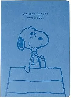 Graphique Large Vegan Leather Journal, Snoopy Happy– 7