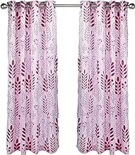 Divine Casa Printed Window Curtain (Pink) 119 X 152 cm