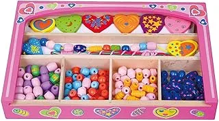 Viga Toys Wooden Bead Set - Heart