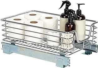 Household Essentials C1217-1 Glidez Sliding Organizer - Pull Out Cabinet Shelf - Chrome - 11.5 Inches Wide