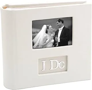 Malden International Designs I Do With Photo Opening Cover & Memo Space Photo Album, 1-Up, 100-4x6, White