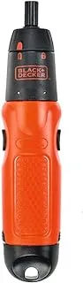 Black & Decker Battery Powered Cordless Screwdriver, Red/Black, A7073XJ,2 years warranty