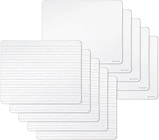 U Brands Dry Erase Lap Boards, Double Sided, Ruled and Plain, 9 x 12 Inches, 10-Pack (483U00-01)