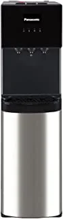 Panasonic Bottom Loading Water Dispenser, SDM-WD3438BG Black/ Stainless Steel Finish, Best for Home Kitchen & Office, Hot, Cold & Normal