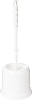 Addis Plastic Round Toilet Brush With Open Holder, White, 1 count, 202267