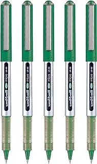 Uniball Eye UB150 Roller Pen (Green Ink, Pack of 5)