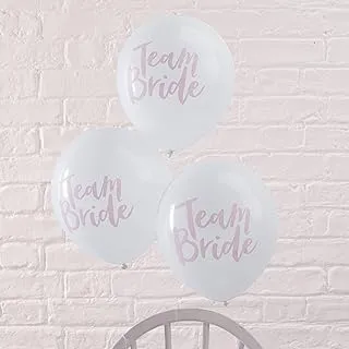 Ginger Ray Team Bride Balloons 10-Pieces, 12-Inch Size