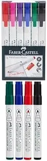 Faber-Castell Whiteboard Marker Slim Wallet Of 6Pc + Whiteboard Marker Bullet Set Of 4Pc & Duster