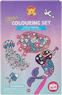 Tiger Tribe Glitter Colouring Set Art Craft An Aquatic-Themed Ultra Sparkly Mermaid Designed Ages 5+ Years