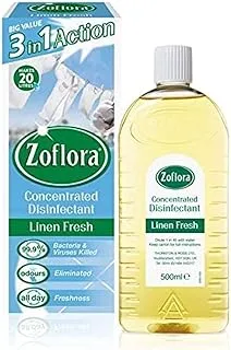 Zoflora Zoflora-Multi-purpose Concentrated Disinfectant All Surface Cleaner-Floor Cleaner-Effective against bacteria & Viruses-Long Lasting Linen Fresh Fragrance-Eliminates Odour-All Day Fresh-500ml