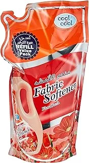 Cool & Cool Floral Fresh Fabric Softener 1 Liter Pouch (Pack of 6) - Long-Lasting Scent, Gentle Fabric Care, Laundry Essential 6 Liters