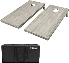 GoSports 4 ft x 2 ft Regulation Size Wooden Boards Set - Includes Carrying Case and Bean Bags (Choose Your Colors) Over 100 Color Combinations