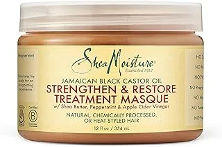 Shea Moisture Jamaican Black Castor Oil Strengthen & Restore Treatment Masque 12 Oz, Pack of 22