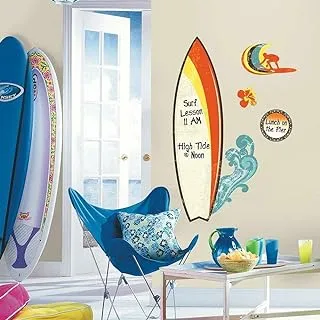 ملصق حائط عملاق من Roommates Surfs Up Dry Erase ، متعدد الألوان ، RMK1788GM