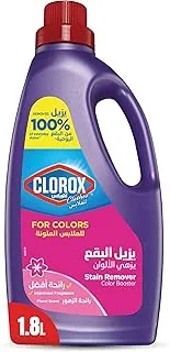 Clorox Stain Remover & Color Booster For Colored Clothes, Floral Scent, Liquid, 1.8L, Brightens Colors, Superior Stain Remover, Enhances The Detergent's Effectiveness