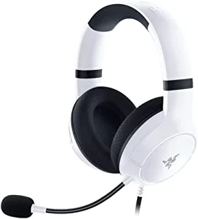 Razer Kaira X Wired Headset for Xbox Series X|S, Xbox One, PC, Mac & Mobile Devices: Triforce 50mm Drivers - HyperClear Cardioid Mic - Flowknit Memory Foam Ear Cushions - On-Headset Controls - White