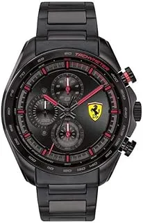 Scuderia Ferrari Men's Analogue Quartz Watch With Stainless Steel Strap 0830654, Black